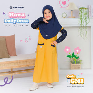 Gamis Dress Anak Perempuan Umur 6 8 10 12 Tahun Baju Muslim Anak Simple dan Nyaman