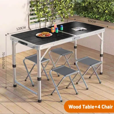 【COD】Folding Table Height-Adjustable Foldable Table With Chair Set Outdoor Portable Camping Table Home Dining TableFolding Table Outdoor Dining Table Camping Table Aluminum Alloy Portable Handle Dining Table Wild Dining Table