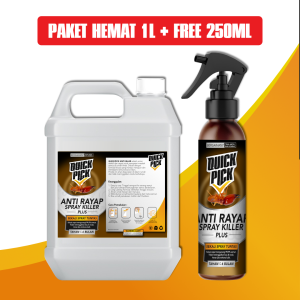QUICKPICK OBAT PEMBASMI RAYAP SEMPROT [BONUS 250ML] 1L 100ML Spray Cairan Racun Penghilang Anti Rayap Tanah Basah Kayu Kusen Jendela Tembok Pengawet Kayu Anti Termite PALING AMPUH not Wiselie Seroxil Racoon Arap TERMURAH