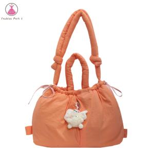 【HOT】Puffer Tote Bag Lightweight Shoulder Bag Large Capacity Puffy Handbag Pillow Shopper Bag for Women Work Shopping Travel