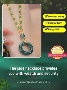 Meditation Necklace/Unique Peace Knot Pendant/Elegant Design For Women/Green Jewelry For Daily Wear & Adult Accessories