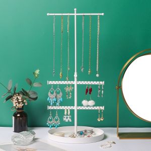 ZYJC SHOP Có thể thu vào Giá để đồ trang sức Có đế Kim loại Khay đựng đồ Túi đựng đồ linh tinh Sáng Tạo Giá trưng bày trang sức  dây chuyền bông tai