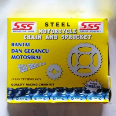 SSS 428 CHAIN SET EX5 DREAM WAVE100 OLD SYM 14T-33T X 96L ( 1 SET SPROCKET)
