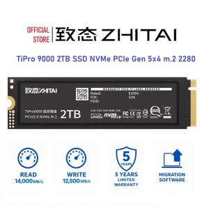 ZHITAI TiPRO9000 2TB SSD NVMe PCIe Gen 5.0x4 m.2 2280 Read 14000MB/s with DRAM and Detachable Heatsink
