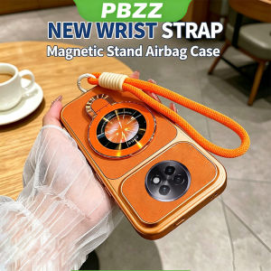 Case for realme 13 14 15 pro plus 15t 13 pro + 5g phone casing Softcase Silicone shockproof Cover new design aesthetic cute orange lanyard with Magnetic holder for girls KNDZJ1