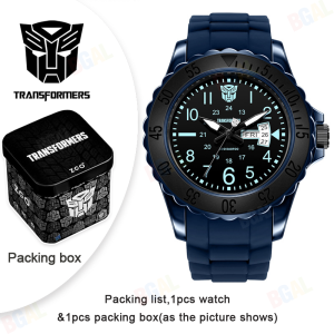 100% Authentic TRANSFORMERS Watch for Boys Quartz Watch for Kids Watch Waterproof Cool Wristwatch Shockproof Birthday Gift Christmas Gifts 5371