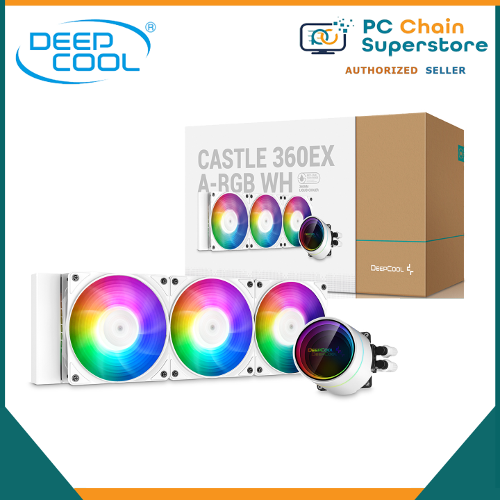 DEEPCOOL CASTLE 360EX A-RGB WH 360MM AIO Liquid CPU Cooler ARGB