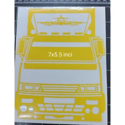 STICKER CUTTING/POTONG DESIGN (STICKER LORI) LEKAT LUAR CERMIN