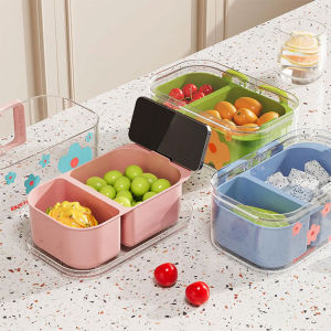 Draining Basket Double-Layered Fruit Storage Box Lastic Nut Snack Box Snack Storage