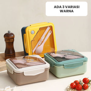 Lunch Box Kotak Bekal Tempat Bekal Makanan Gourmet Free Garpu Sumpit Bpa Free