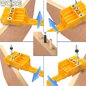 WORE Woodworking Straight Hole Drilling Locator Handheld Furniture Wood Tenon Wooden Board Connection Positioning Drilling Tool