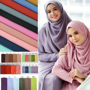 Jifang Khăn Voan Bong Bóng Cho Nữ Khăn Trùm Đầu Hồi Giáo Màu Trơn Khăn Choàng Dài Khăn Choàng Pashmina Lớn Màu Trơn WJ46
