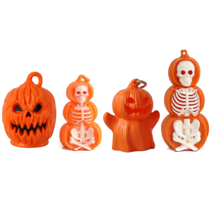 Plastic Pumpkin Lanterns Light up Pumpkin Halloween Decors Outdoor Indoor Tricks Or Treat Party Supplies Home Decors