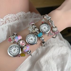 New high-value Panjia beaded love butterfly pendant bracelet hot-selling opening adjustable fashion watch