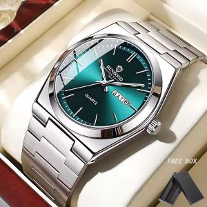 FREE BOX Jam Tangan Pria Stainless Steel Original Binbond Tahan Air Jam Tangan Quartz Movement Terbaru Dengan Kalender Premium Quality