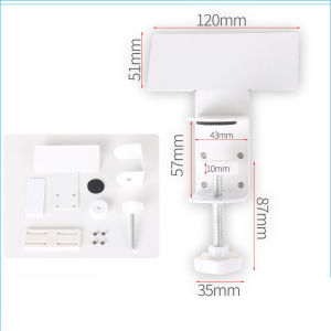 Allieuka Under Desk Power Strip Holder No Drill Cable Management Tray Adjustable Socket Organizer Shelf
