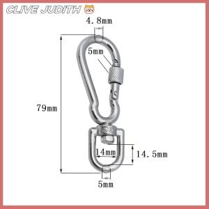 CISWGE Stainless Steel Swivel Snap Hooks Locking Dog Leash Buckle Quick Release Buckle Carabiner Clips For Dog Walking Camping