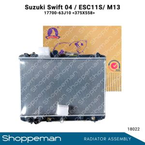 18022 SUZUKI SWIFT 2004 ESC11S M13 RADIATOR ASSEMBLY A/T 375x558x26mm PA26 1ROW 17700-63J10
