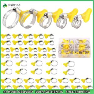 Sikiwind 48 Piece 8-29mm Butterfly Hose Clamps Key-Type Blower Hose Tube Clamp Adjustable