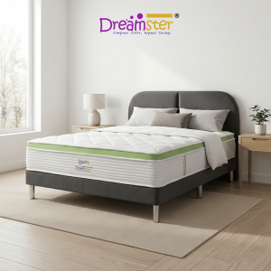 [SG Brand] Dreamster Quartz / Luna / High Grade Knitted Fabric / Euro Top / Mattress & Bedframe set/ Queen Size