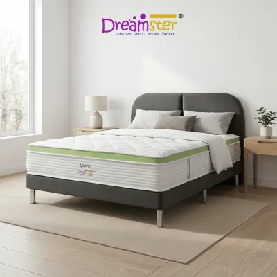 [SG Brand] Dreamster Quartz / Luna / High Grade Knitted Fabric / Euro Top / Mattress & Bedframe set/ Queen Size