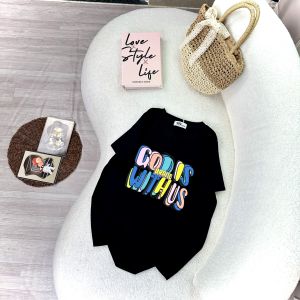 Áo thun cotton Thái nữ PHOM VỪA PHOM RỘNG phối chữ HOT ( Mã BRAND 18 )
