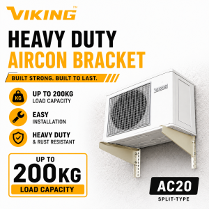 Air-con Bracket Heavy Duty Adjustable Bolt-on installation for Split and Window Type 200kg