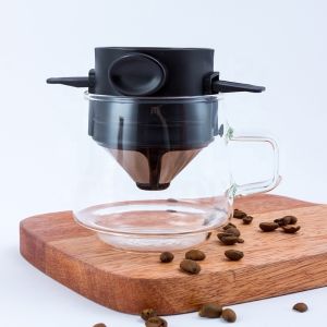 [KBM] Portable Reusable Foldable Coffee Dripper Filters Drip Tea Holder Mesh Baskets