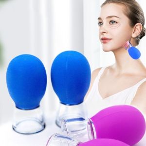 QEARJ Skin Lifting Facial Massage Cup PVC Cupping Cup Vacuum Cup Neck Random Color Face Massager Women
