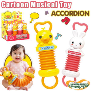 Aoduoyaya Baby Accordion Toy Cartoon Musical Soothing Hand-Played Toy for Early Learning Stroller Accessory