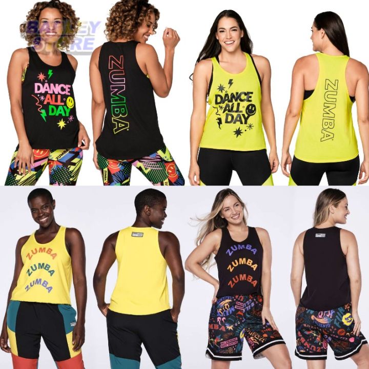 Barley】Zumba Women's Sports T-shirt Shory Style T-shirt Top zumba Dance Fitness  Clothing Sportswear New Quick-Drying