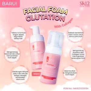 SABUN MUKA GLOWING FACIAL FOAM GLUTATION SR12 SKINCARE WAJAH PUTIH GLOWING SABUN MUKA GLOWING BPOM PEMBERSIH WAJAH COWOK GLOWING