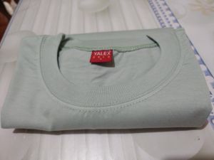 SAGE COLOR | YALEX Premium Cotton Round-Neck T-Shirt for Men - Plain Beige Casual Top