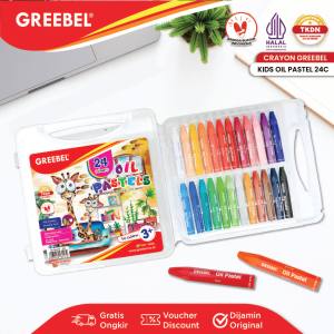 GREEBEL Crayon Krayon Kids Oil Pastel / Crayon Greebel / Krayon Warna