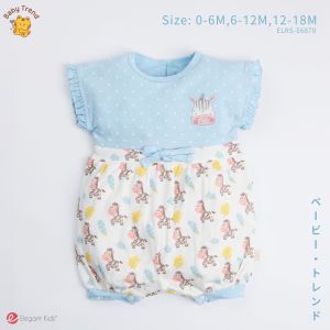 Elegant Kids ชุดเด็กผู้หญิง 0-18เดือน รอมเปอร์แขนระบาย ลายSafari Cuties Collection | Babytrend