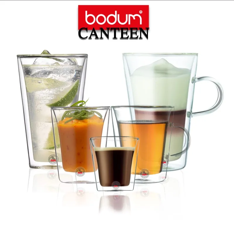 bodum Cup CANTEEN Coffee Cup Microwave Safe Clear Glass Cup High