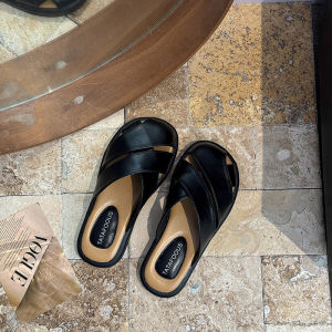 [Free Shipping] Thick-Soled Woven Slip-On Sandals For Women 2026 Summer New Style Retro Design Suitable For Outdoor Wear Easy To Slip On With Soft Soles