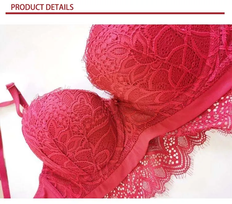 PINK LADY Push Up Bra Set Upper Thin Lower Thick Cup