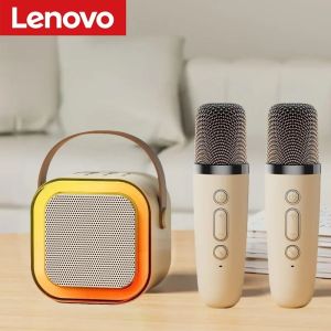 Lenovo Speaker Wireless Music Player with 2 Microphones Portable Bluetooth Karaoke K12 for Family Singing and Children Gifts2026