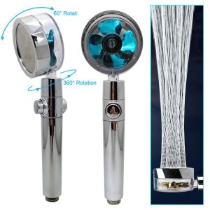 KIPRUN 360 Degree Rotated Shower Head: High Pressure Water Saving Spray Shower Head
