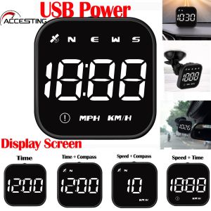 G4S G-P-S HUD LED Car Head Up Display Smart Digital KM/H MPH Overspeed Alarm Reminder Speedometer G-P-S HUD Car Accessories for All Cars