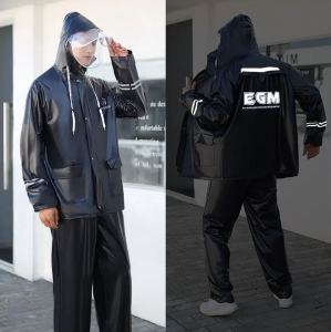 Senior Raincoat Waterproof Jacket Motorcycle Raincoat Breathable Reflective Hooded Raincoat Motorcycle essentials