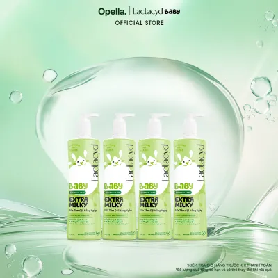 Bộ 4 chai Sữa Tắm Gội Trẻ Em Lactacyd Baby Extra Milky Làm Sạch Dịu Nhẹ và Dưỡng Ẩm Vượt Trội 500ml/chai