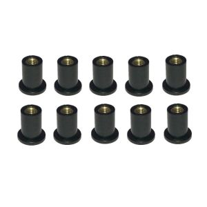 PL  Rubber Well Nuts Universal Windshield Screws Motorcycle Windscreen Fastener For Honda Motorbike Off-road 4/5/6mm Metric Wellnut Blind Fastener Fairing Cowl Fastener M4/M5/M6