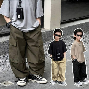 Boys Cargo Pants Summer Korean Style kids Casual Mosquito Pants Jogger Pants 4-14 Years