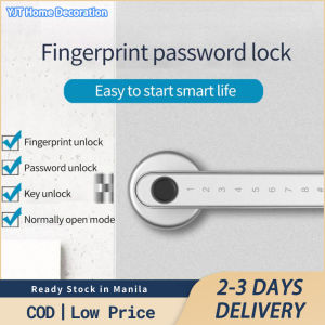 KASIDA Electronic Smart Door Lock Main Door Smart Door Knob Smart Biometric Fingerprint Password Single Latch Lock With Key Smart Lock Door Knob Fingerprint Door Lock For Indoor Wooden Metal Door