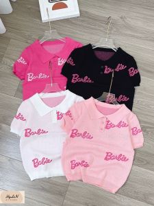 Áo Len Nữ Cổ Bẻ In Chữ Barbie Full Áo - LCXA171