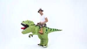 ชุดไดโนเสาร์เวโลซีแรปเตอร์เป่าลมสำหรับผู้ใหญ่และเด็ก ชุดแฟนซีฮาโลวีนงานรื่นเริงการ์ตูนบทบาทสมมติของขวัญวันหยุด