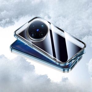 Casing For Vivo X100 Pro X100Pro 2023 2024 Double-sided Glass Shockproof Phone Case Full Camera Lens Protection Magnetic Hard Back Cover