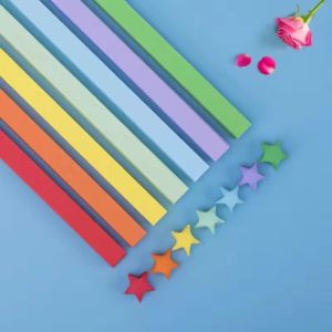 Stars Origami Paper Strips Fold DIY Hand Crafts Colorful Lucky Star Decoration Paper Gift